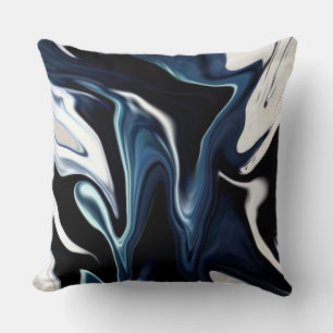 Blauer Blauer Blendenwirbel Kissen