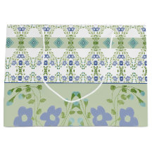 Blauer Blauer Blumen Gemustert