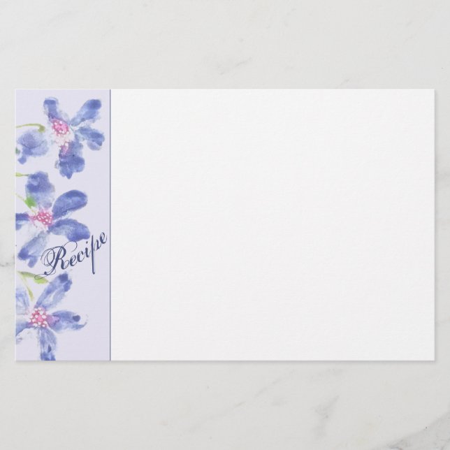 Blauer Blauer Briefpapier (Vorderseite)