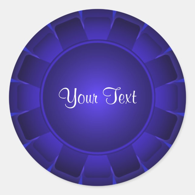 Blauer Blauer der Multifunktionsleiste zum Anpasse Runder Aufkleber (Vorderseite)