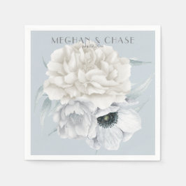 Blauer Blauer Elfenbeincreme Serviette