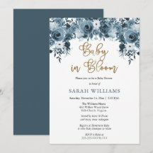 Blauer Blauer | Gold Baby in Blütendusche