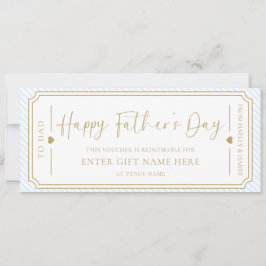 Blauer Blauer Happy Vatertag Geschenkgutschein-Kar Einladung