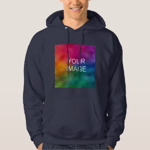 Blauer Blauer Vortrag für Logo hinzufügen anpassen Hoodie