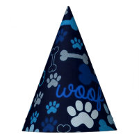 Blauer Blaufdruck und Knochenhund