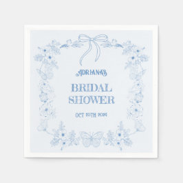 Blauer Blaufuß-Brautparty Serviette