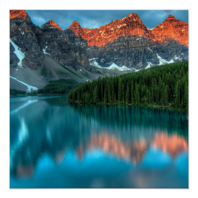 Blauer Blick Bergsee Poster (Vorderseite)