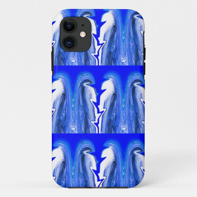 Blauer Blitz Case-Mate iPhone Hülle (Rückseite)