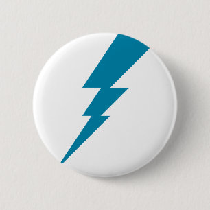 Blauer Blitzschlag Button