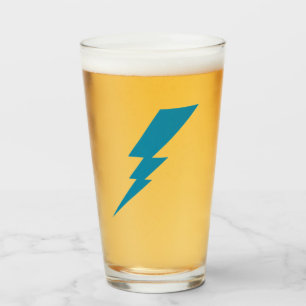 Blauer Blitzschlag Glas