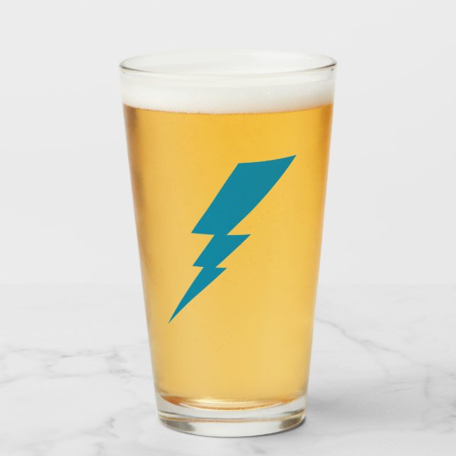 Blauer Blitzschlag Glas (Vorne (Gefüllt))