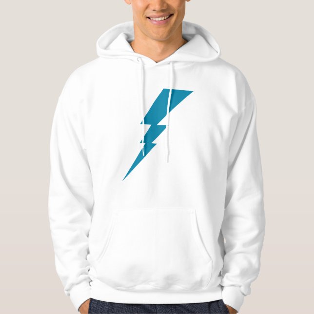Blauer Blitzschlag Hoodie (Vorderseite)