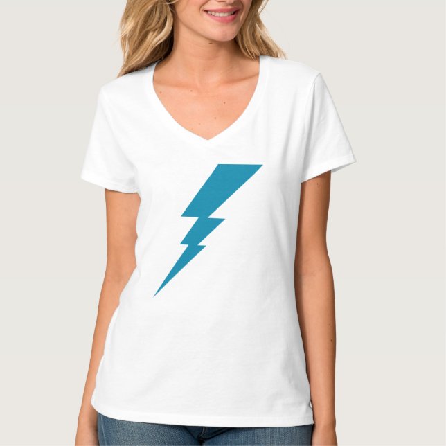 Blauer Blitzschlag T-Shirt (Vorderseite)