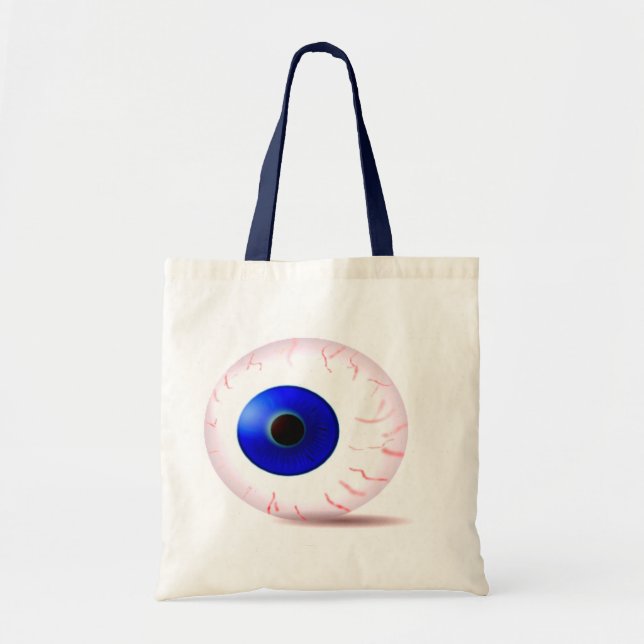 Blauer Bloodshot Augapfel Tragetasche (Vorne)