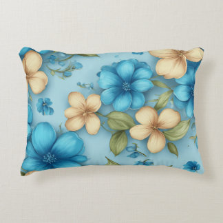 Blauer Blossom Akzent Pillow Dekokissen