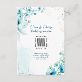 Blauer Blossom & Breeze Hochzeit Begleitkarte