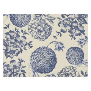 Blauer Blume Blumen Tischdecke
