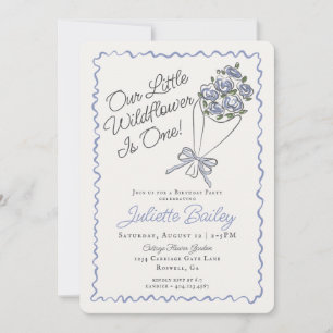 Blauer Blume Marktwirtschaft FBoritage Einladung