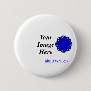 Blauer Blume-Multifunktionsvorlage von Kenneth Yon Button