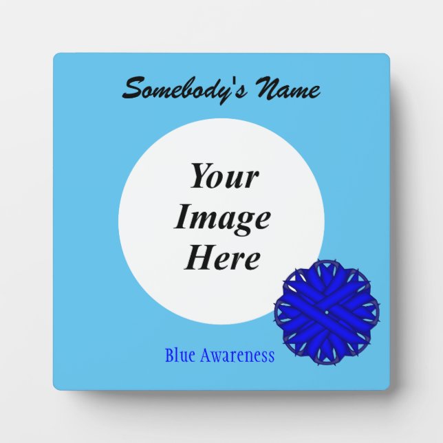 Blauer Blume-Multifunktionsvorlage von Kenneth Yon Fotoplatte (Vorderseite)