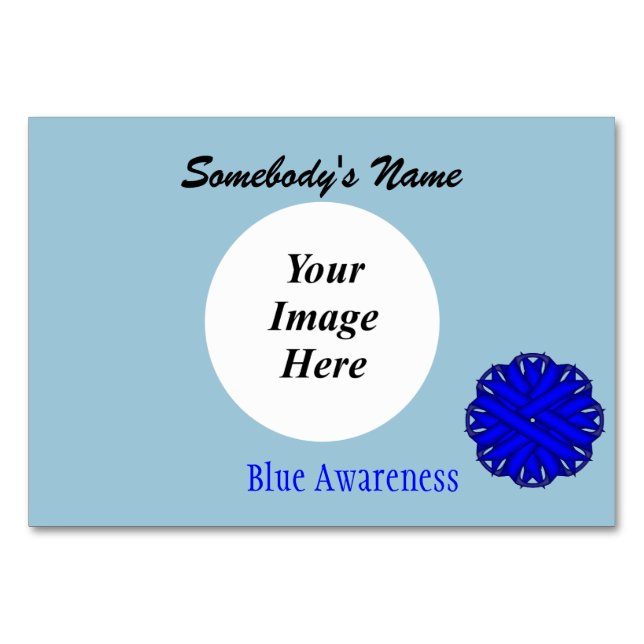 Blauer Blume-Multifunktionsvorlage von Kenneth Yon Tischnummer (Vorderseite)