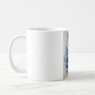 Blauer Blumen-Fuchs-Becher - Wasserfarben-Fuchs-Ka Kaffeetasse