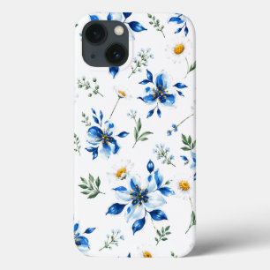 Blauer Blumen-Handyhülle . Case-Mate iPhone Hülle