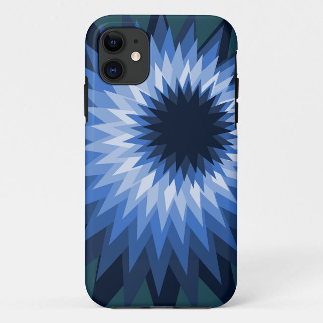 blauer Blumen iPhone Fall Case-Mate iPhone Hülle (Rückseite)