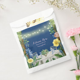 Blauer Blumengarten Brautparty Geschenktütchen