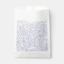 Blauer Blumengarten Geschenktütchen