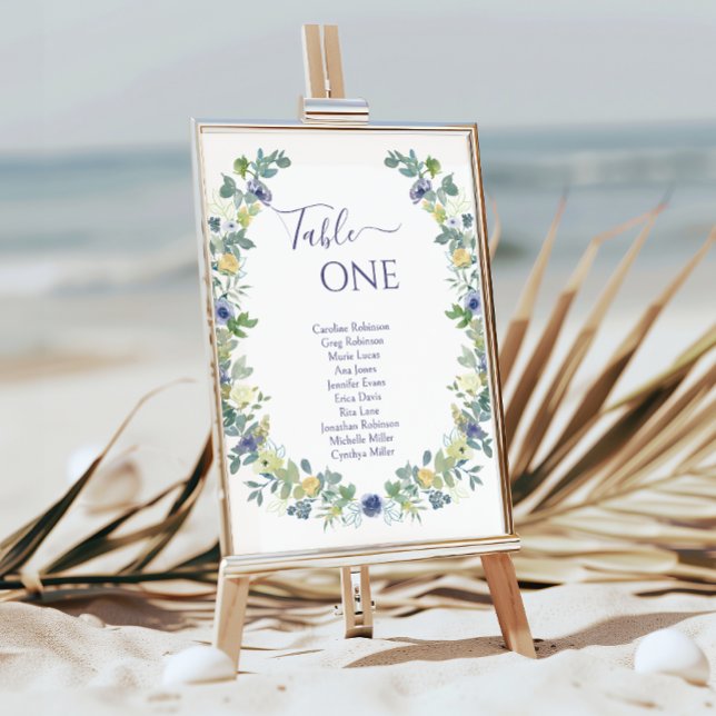 Blauer Blumengarten Hochzeit Einladung (Von Creator hochgeladen)