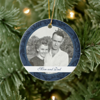 Blauer Blumenstrauß Gerahmt: Gedenkstätte: Bilderv Keramikornament