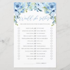 Blauer Blumenstrauß Wollte sie lieber duschen Spie