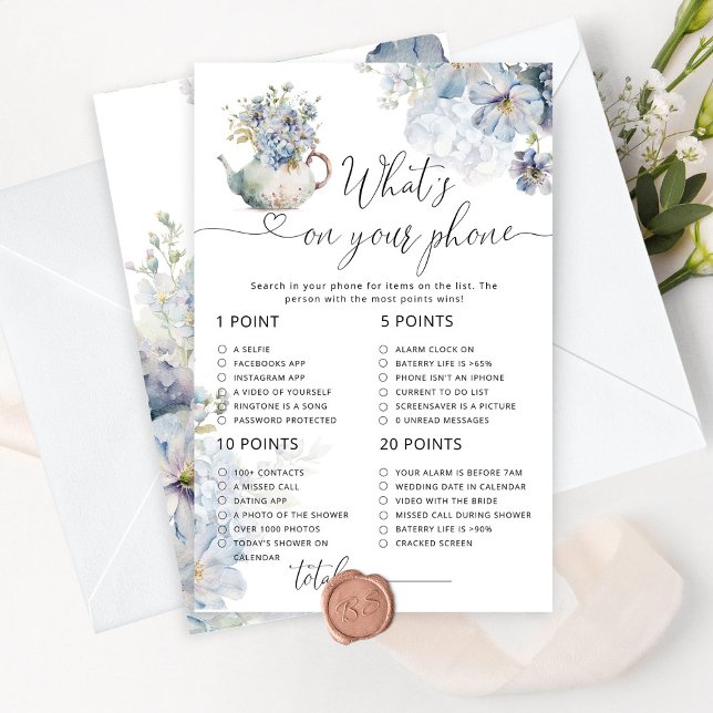 Blauer Blumentee Party, was auf Ihrem Handyspiel i (Von Creator hochgeladen)