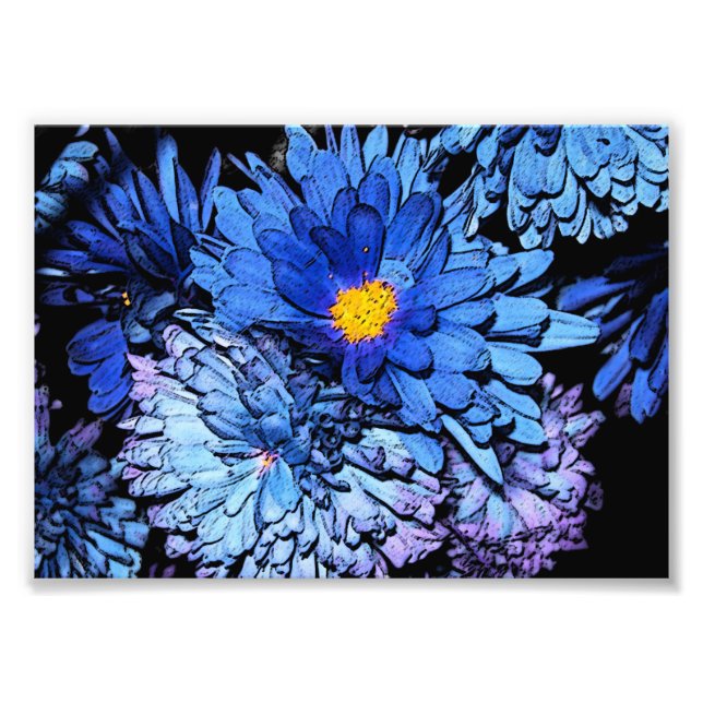 Blauer Blüten 7x5 Fotodruck (Vorne)