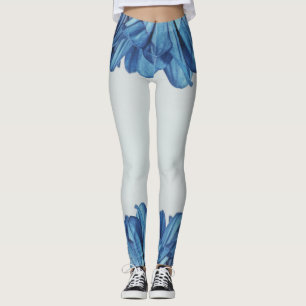 Blauer Blütenblätter der Rose Leggings