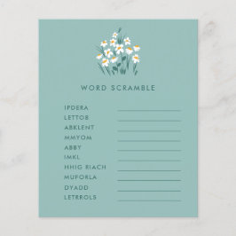 Blauer Blütenduschkopf Flyer