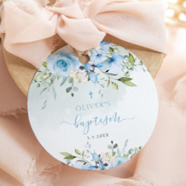 Blauer Blütenjunge Taufe für Anhänger