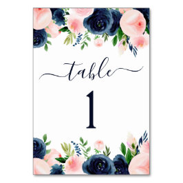 Blauer Blütenrosa Blumenzwiebelblume Tischnummer