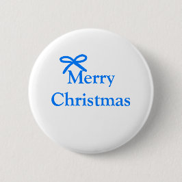 Blauer Bogen frohe Weihnachtsgeschenke einfache mo Button