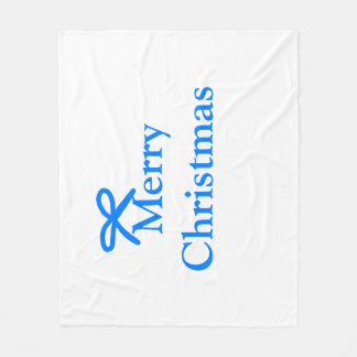 Blauer Bogen frohe Weihnachtsgeschenke einfache mo Fleecedecke