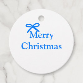 Blauer Bogen frohe Weihnachtsgeschenke einfache mo Geschenkanhänger