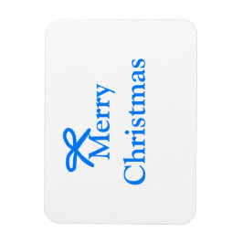 Blauer Bogen frohe Weihnachtsgeschenke einfache mo Magnet