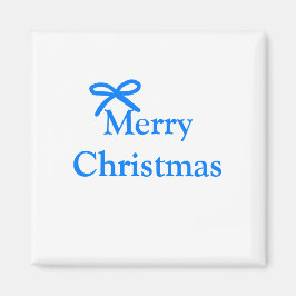 Blauer Bogen frohe Weihnachtsgeschenke einfache mo Magnet