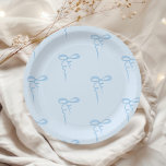 Blauer Bogen Kinderdusche Pappteller<br><div class="desc">Blauer Schleif Bogen Muster Junge Dusche Papier Teller Matching Artikel vorhanden.</div>
