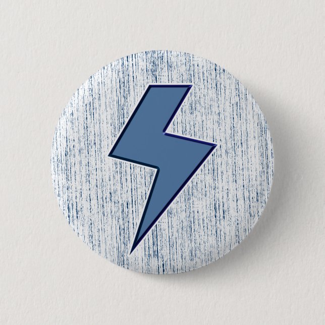 Blauer Bolzen Button (Vorderseite)