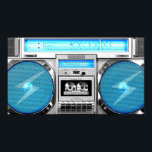 Blauer Boomkasten Poster<br><div class="desc">Hallo,  dieses Design repräsentiert eine blaue Boombox und silberne,  sehr alte Schule und Swagg,  dieses lustige und sehr coole Design ist für Sie gemacht!</div>