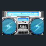 Blauer Boomkasten Poster<br><div class="desc">Hallo,  dieses Design repräsentiert eine blaue Boombox und silberne,  sehr alte Schule und Swagg,  dieses lustige und sehr coole Design ist für Sie gemacht!</div>