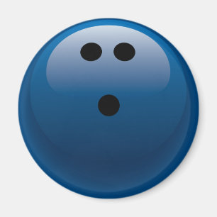 BLAUER BOWLINGS-BALL MAGNET