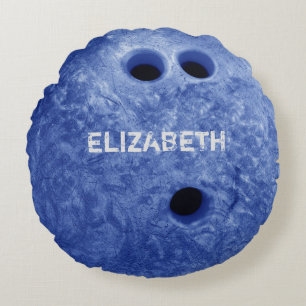 Blauer Bowlings-kundenspezifischer Ball-rundes Rundes Kissen
